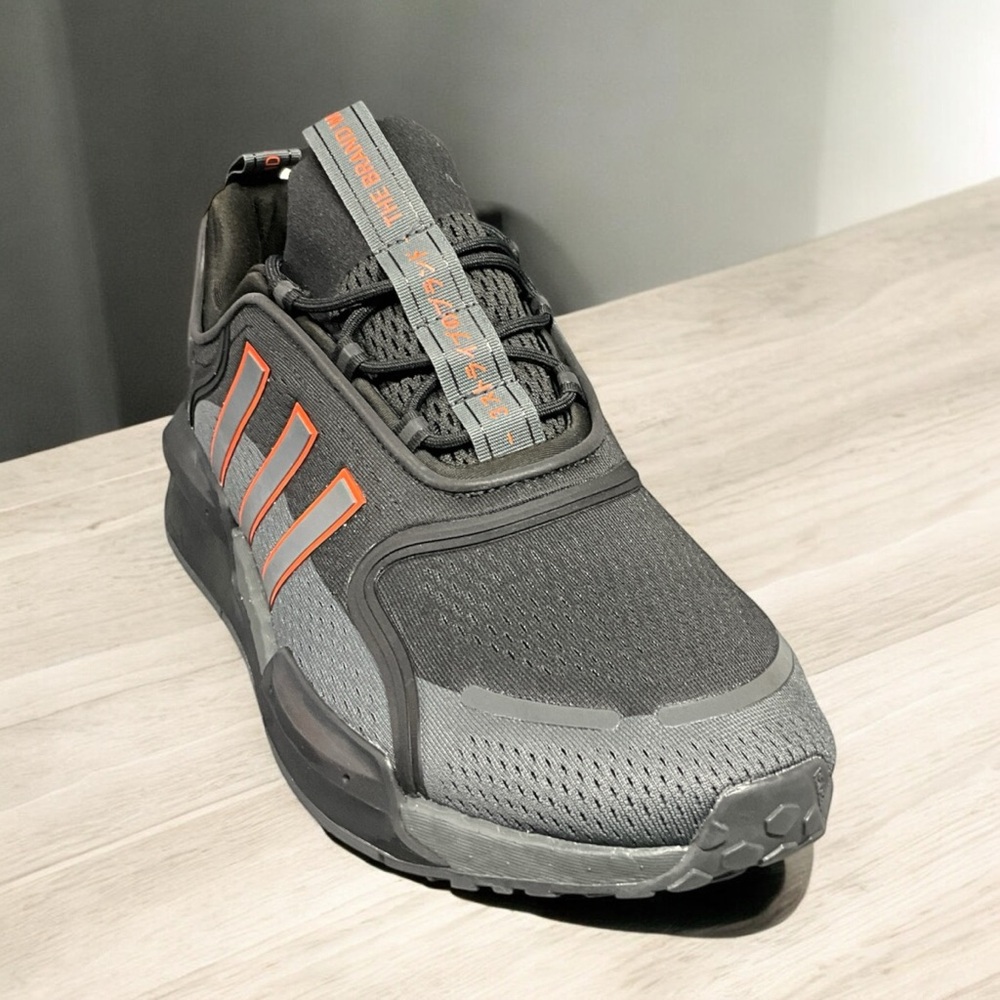 Adidas Men’s NMD Charcoal and Tangerine Athletic Shoes